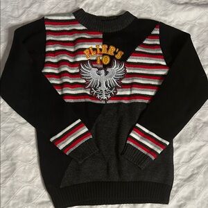 Kids Black and Red Striped Sweater